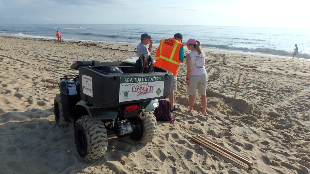 Nest responders confer with Barry the ATV driver