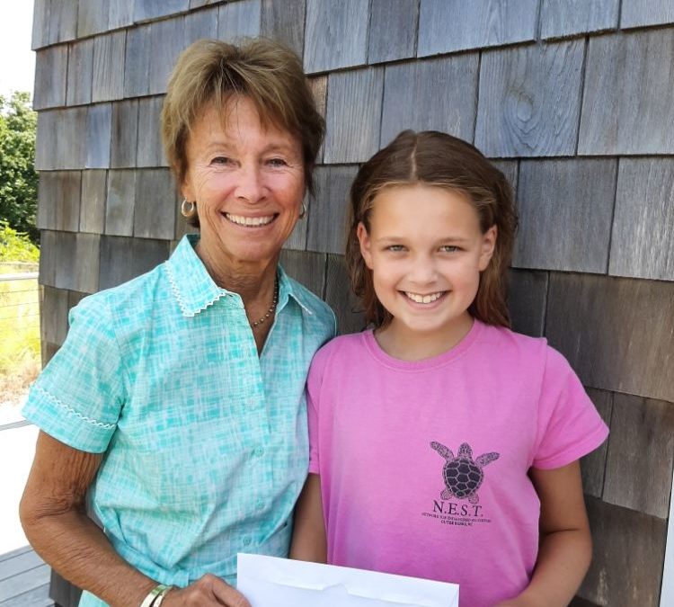 N.E.S.T. Thanks 6th Grader, her family and friend for generous donation!